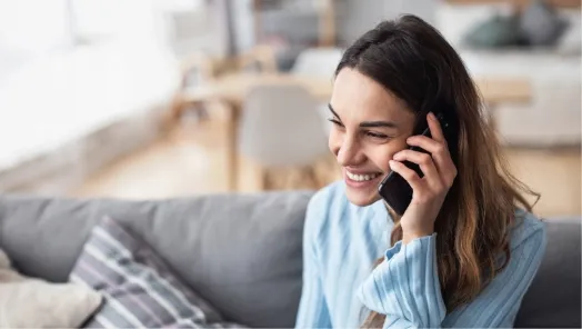 woman holding a phone
